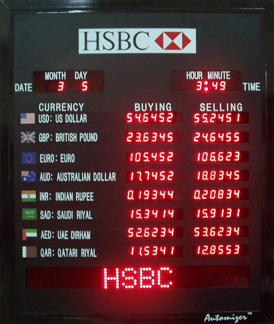 Automizer Exchange Rate (Forex) Board