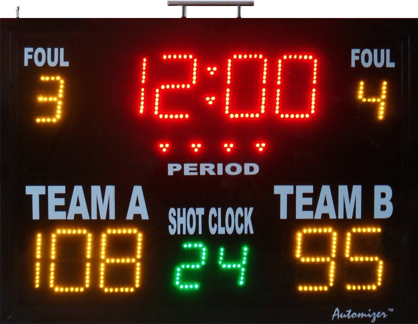 High School Gymnasium Scoreboards - 10' Basketball Scoreboards